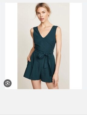 Club Monaco Madrid Romper in Emerald Green
